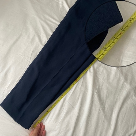 Vintage high waisted navy blue pleated pants made in Canada - Picture 9 of 11